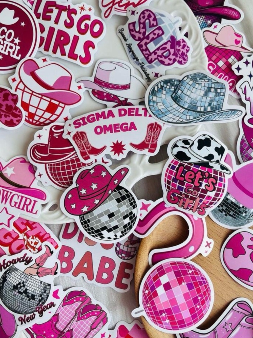 🌈 Pink Cowgirl 50 Random Stickers